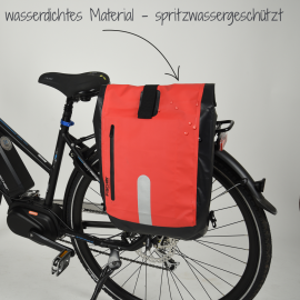 Fischer sacoche porte-bagages 23l imperméable, utilisable comme sac à dos